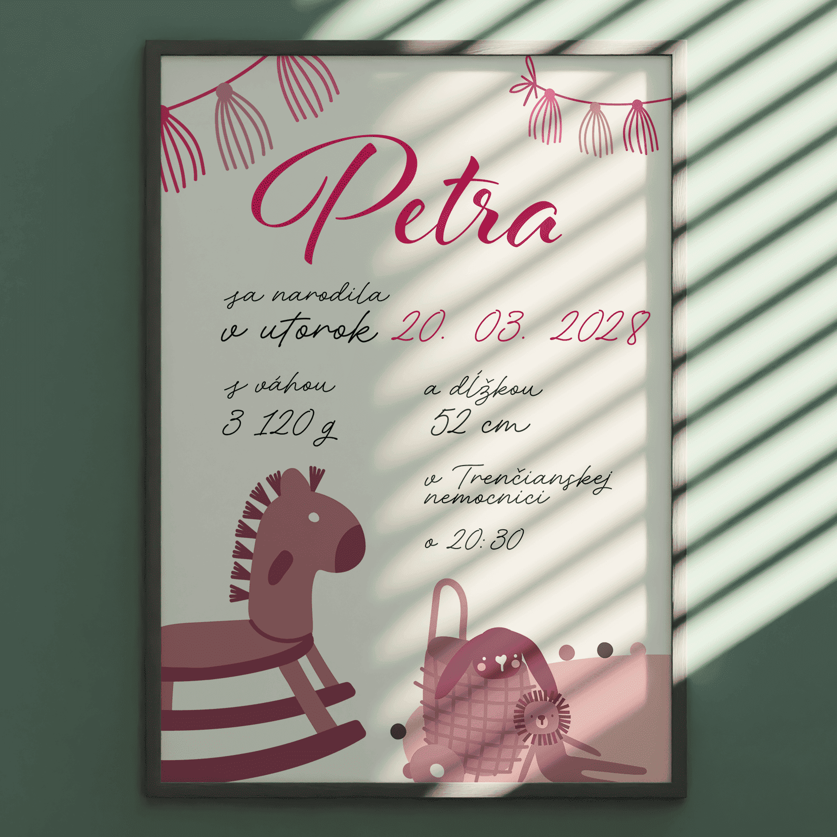 tabuľka o narodení