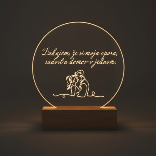 darčeková svietiaca lampa na valentína