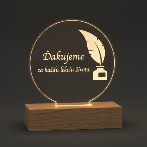 darčeková svietiaca lampa pre učiteľku