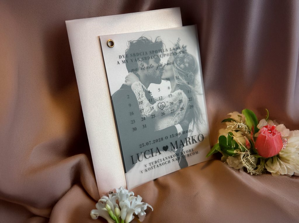 Luxusné svadobné oznámenie FOTOlove s kalendárikom