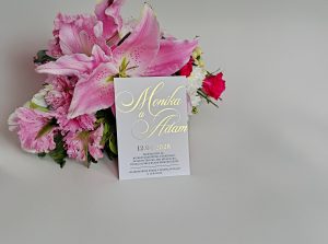 svadobné oznámenie transparentné s metalickou razbou