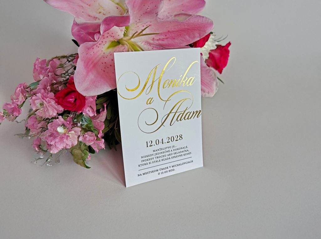 Luxusné svadobné oznámenie transparentné Mystic Love