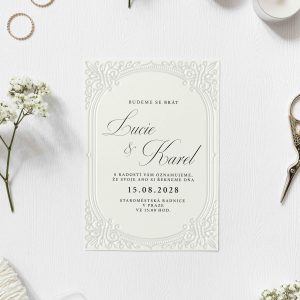 svadobné oznámenie so slepotlačou, emboss,deboss