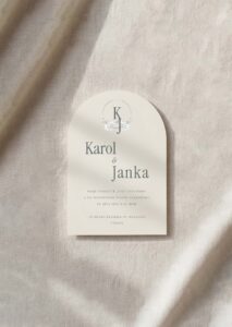 svadobné oznámenie polkruhové vyrezávané