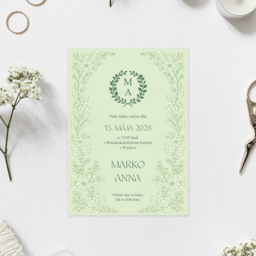 svadobné oznámenie emboss