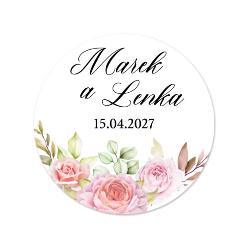svadobná samolepka
