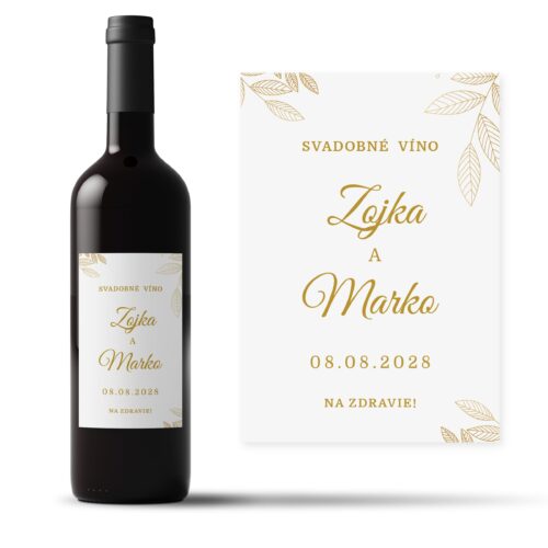 Etiketa na svadobné víno