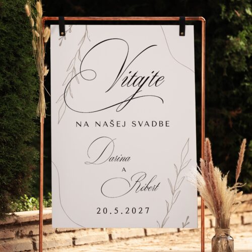uvítacia tabuľa na svadbu