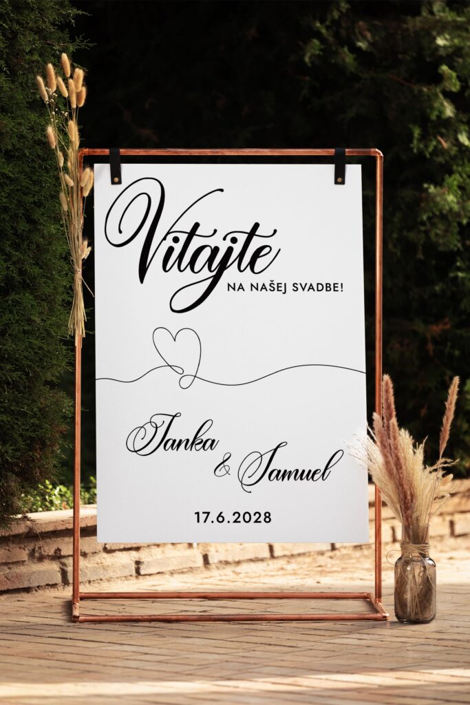 Uvítacia tabuľa na svadbu Lovely Touch